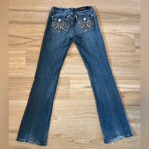Y2K L.A. idol Women's Dark Blue Low-rise Bootcut Jeans